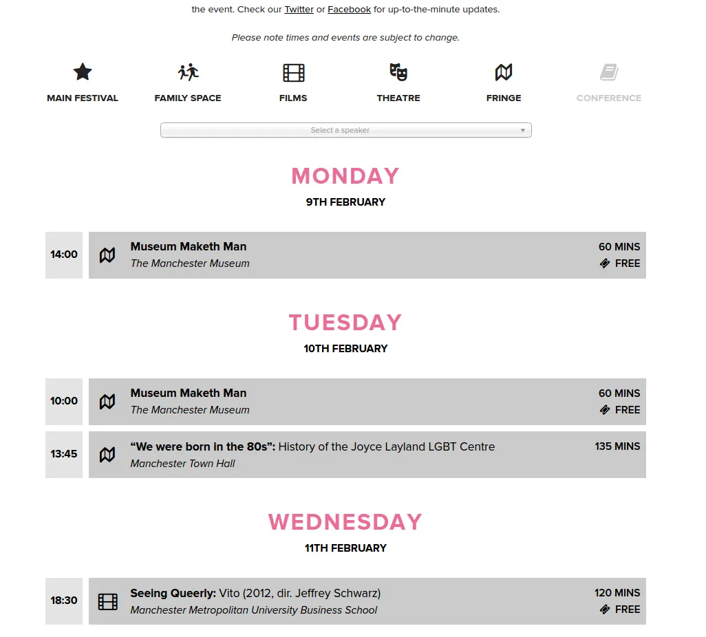 LGBT History Festival website